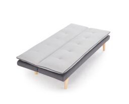 Home Detail Willow Fabric Sofa Bed With Duo Constrast Pillow Topper Cushions & Wooden Legs in Light Grey - thumbnail 3