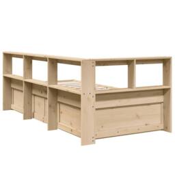 Berkfield Home Decorative Bookcase Bed without Mattress 75x190cm Solid Wood Pine in Light Tan - Size: 75x190 cm - thumbnail 7
