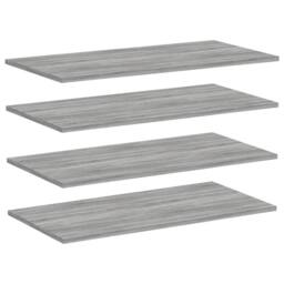 Berkfield Home Wall Shelves 4 pcs Grey Sonoma 80x40x1.5 cm Engineered Wood - thumbnail 2