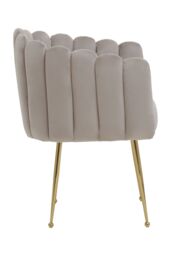 Orsina Mink Velvet Dining Chair, Modern Chair with Golden Legs, Lasting Accent Chair for Home, Office in Brown - thumbnail 3