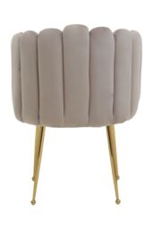 Orsina Mink Velvet Dining Chair, Modern Chair with Golden Legs, Lasting Accent Chair for Home, Office in Brown - thumbnail 4