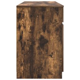 Berkfield Home Desk Smoked Oak 140x49x76 cm Engineered Wood - Size: 140 x 49 x 76 cm - thumbnail 8