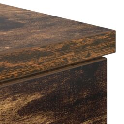 Berkfield Home Desk Smoked Oak 140x49x76 cm Engineered Wood - Size: 140 x 49 x 76 cm - thumbnail 9