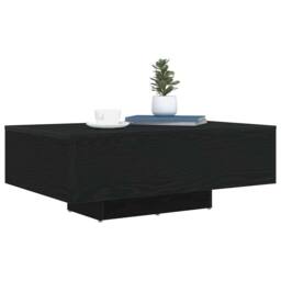 Berkfield Home Coffee Table with LED Lights Black Oak 85x55x31 cm - Size: 85 x 55 x 31 cm - thumbnail 3