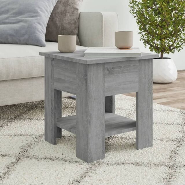 Berkfield Home Coffee Table Grey Sonoma 40x40x42 cm Engineered wood - Size: 40 x 40 x 42 cm - image 1