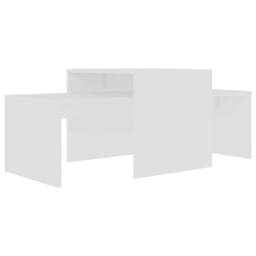 Berkfield Home Coffee Table Set White 100x48x40 cm Engineered Wood - Size: 100 x 48 x 40 cm - thumbnail 1