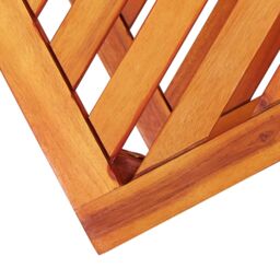 Berkfield Home Side Table Solid Acacia Wood 45x33x45 cm in Brown - Size: 45 x 33 x 45 cm - thumbnail 5