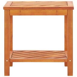 Berkfield Home Side Table Solid Acacia Wood 45x33x45 cm in Brown - Size: 45 x 33 x 45 cm - thumbnail 2
