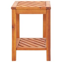 Berkfield Home Side Table Solid Acacia Wood 45x33x45 cm in Brown - Size: 45 x 33 x 45 cm - thumbnail 3