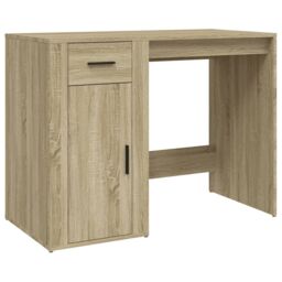 Berkfield Home Desk Sonoma Oak 100x49x75 cm Engineered Wood in Brown - Size: 100 x 49 x 75 cm - thumbnail 2