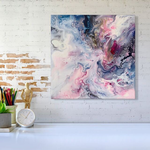 Warren Reed - Designer Ethereal Swirls: Dreams In Motion Canvas - Size: w10 inch x h10 inch - image 1