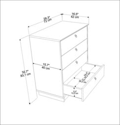 Decorotika Sahra Modern Chest of Drawers in Light Beige - thumbnail 6