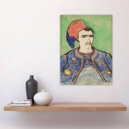 "Artery8 The Zouave Infantryman Van Gogh Vintage Wall Art Print Poster in Green - Size: W12"" x H16""" - thumbnail 4