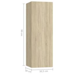 Berkfield Home Modern 7 Piece TV Cabinet Set Sonoma Oak Engineered Wood in Light Tan - thumbnail 8