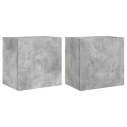 Berkfield Home TV Wall Cabinets 2 pcs Concrete Grey 40.5x30x40 cm Engineered Wood - thumbnail 1