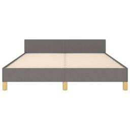 Berkfield Home Bed Frame with Headboard Dark Grey 180x200cm Super King Fabric - thumbnail 5