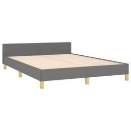 Berkfield Home Bed Frame with Headboard Dark Grey 180x200cm Super King Fabric - thumbnail 4