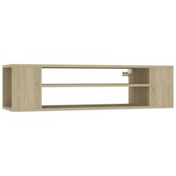 Berkfield Home Hanging TV Cabinet Sonoma Oak 100x30x26.5 cm Engineered Wood in Light Tan - thumbnail 3