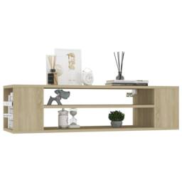 Berkfield Home Hanging TV Cabinet Sonoma Oak 100x30x26.5 cm Engineered Wood in Light Tan