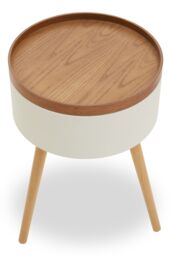 Orsina Versatile & Functional Storage Side Table, Elegant Bed Side Drawer, Stylish Legs of Small Lounge Tables in Natural - thumbnail 3