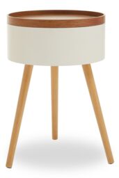 Orsina Versatile & Functional Storage Side Table, Elegant Bed Side Drawer, Stylish Legs of Small Lounge Tables in Natural - thumbnail 1