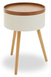 Orsina Versatile & Functional Storage Side Table, Elegant Bed Side Drawer, Stylish Legs of Small Lounge Tables in Natural - thumbnail 2