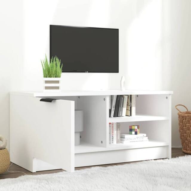 Berkfield Home TV Cabinet White 80x35x36.5 cm Engineered Wood - image 1
