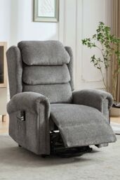 More4Homes Belvoir Grey Fabric Dual Motor Mobility Rise Recliner Chair - thumbnail 6