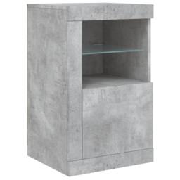 Berkfield Home Sideboard with LED Lights Concrete Grey 123x37x67 cm - Size: 123 x 37 x 67 cm - thumbnail 9
