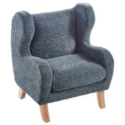 Wyld and Coco Bouclé Armchair for Children - Dark Blue - thumbnail 7