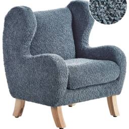 Wyld and Coco Bouclé Armchair for Children - Dark Blue - thumbnail 2