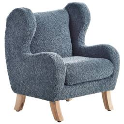 Wyld and Coco Bouclé Armchair for Children - Dark Blue - thumbnail 3