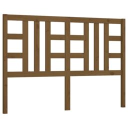 Berkfield Home Bed Headboard Honey Brown 146x4x100 cm Solid Wood Pine - Size: 146 x 4 x 100 cm - thumbnail 2