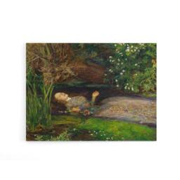 "Artery8 John Everett Millais Ophelia Cropped Canvas Wall Art Print in Green - Size: W24"" x H32""" - thumbnail 1