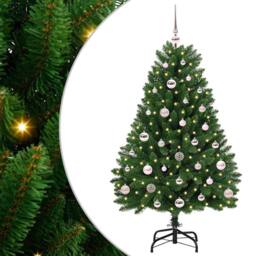 Berkfield Home Artificial Christmas Tree with Stand Green 120 cm PVC & Metal - thumbnail 2