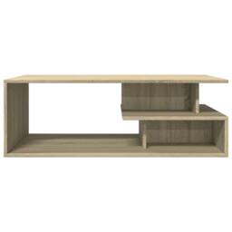 Berkfield Home Modern Coffee Table Sonoma Oak 102x55x35 cm Engineered Wood in Light Brown - Size: 102 x 55 x 35 cm - thumbnail 4