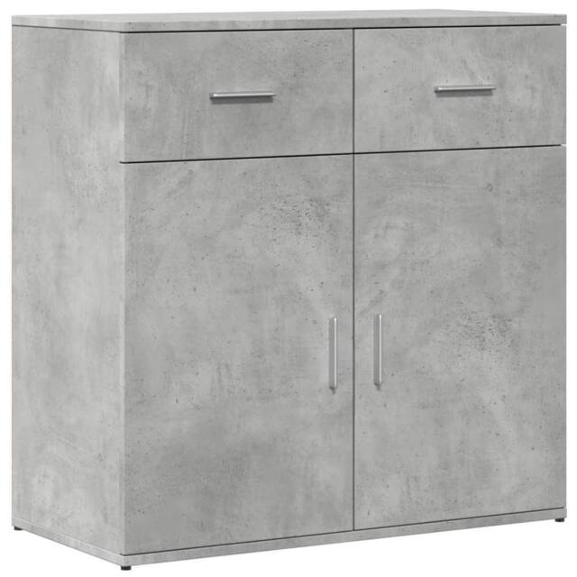 Berkfield Home Sideboard Concrete Grey 79x38x80 cm Engineered Wood - Size: 79 x 38 x 80 cm - image 1