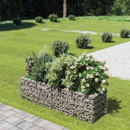 Berkfield Home Durable Gabion Raised Bed Galvanised Steel 180x50x50 cm in Silver - Size: 180 x 50 x 50 cm - thumbnail 2