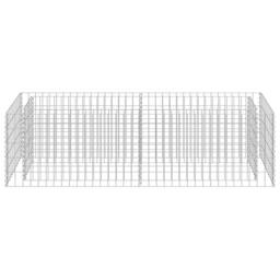 Berkfield Home Durable Gabion Raised Bed Galvanised Steel 180x50x50 cm in Silver - Size: 180 x 50 x 50 cm - thumbnail 5