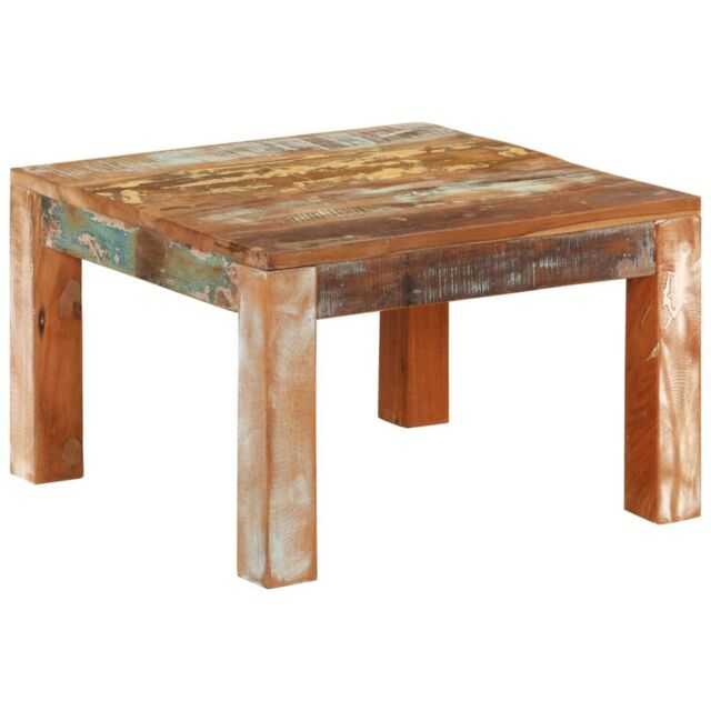 Berkfield Home Coffee Table 55x55x35 cm Solid Wood Reclaimed - Size: 55 x 55 x 35 cm - image 1