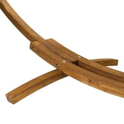 Charles Bentley 3M Garden Hammock With Wooden Arc Stand One Person - Cream - thumbnail 6