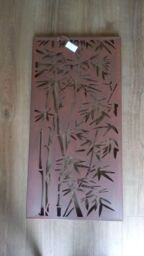 Inspirational Gifting Bamboo Decorative Screen Wall Art Plaque 780mm Tall in Brown - thumbnail 4