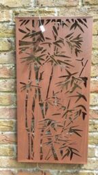 Inspirational Gifting Bamboo Decorative Screen Wall Art Plaque 780mm Tall in Brown - thumbnail 1