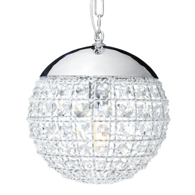 Orsina Kensington Townhouse Crystal Beads Pendant Light in Silver - image 1