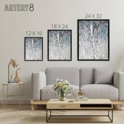 "Artery8 Birch tree forest Carol M Highsmith Framed Canvas Wall Art Print - Size: W12"" x H16""" - thumbnail 4