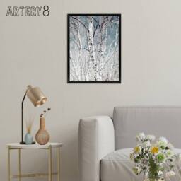 "Artery8 Birch tree forest Carol M Highsmith Framed Canvas Wall Art Print - Size: W12"" x H16""" - thumbnail 3