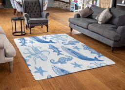 Benjamin Tate Design Sealife Designer Rug in Natural - Size: Large - thumbnail 2