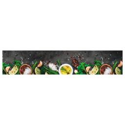 Berkfield Home Kitchen Rug Washable Spices 60x300 cm Velvet in Grey - thumbnail 2