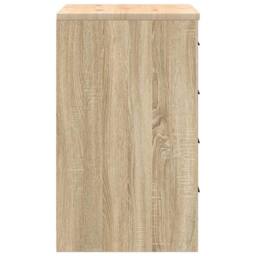 Berkfield Home Durable Garage Storage Cabinet Sonoma Oak 60x51x85 cm Solid Wood Pine in Light Tan - Size: 60 x 51 x 85 cm - thumbnail 7