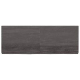 Berkfield Home Table Top Dark Grey 160x60x(2-6) cm Treated Solid Wood Oak - thumbnail 3